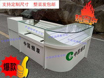 Customizable new cigarette cabinet cashier corner cabinet wooden tobacco display cabinet convenience store supermarket glass counter Group