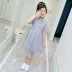 Váy mùa hè cho trẻ em lớn 10 cô gái ăn mặc 11 trường tiểu học 12 cô gái nước ngoài 13 trẻ em váy công chúa 15 tuổi - Váy dam be gai Váy