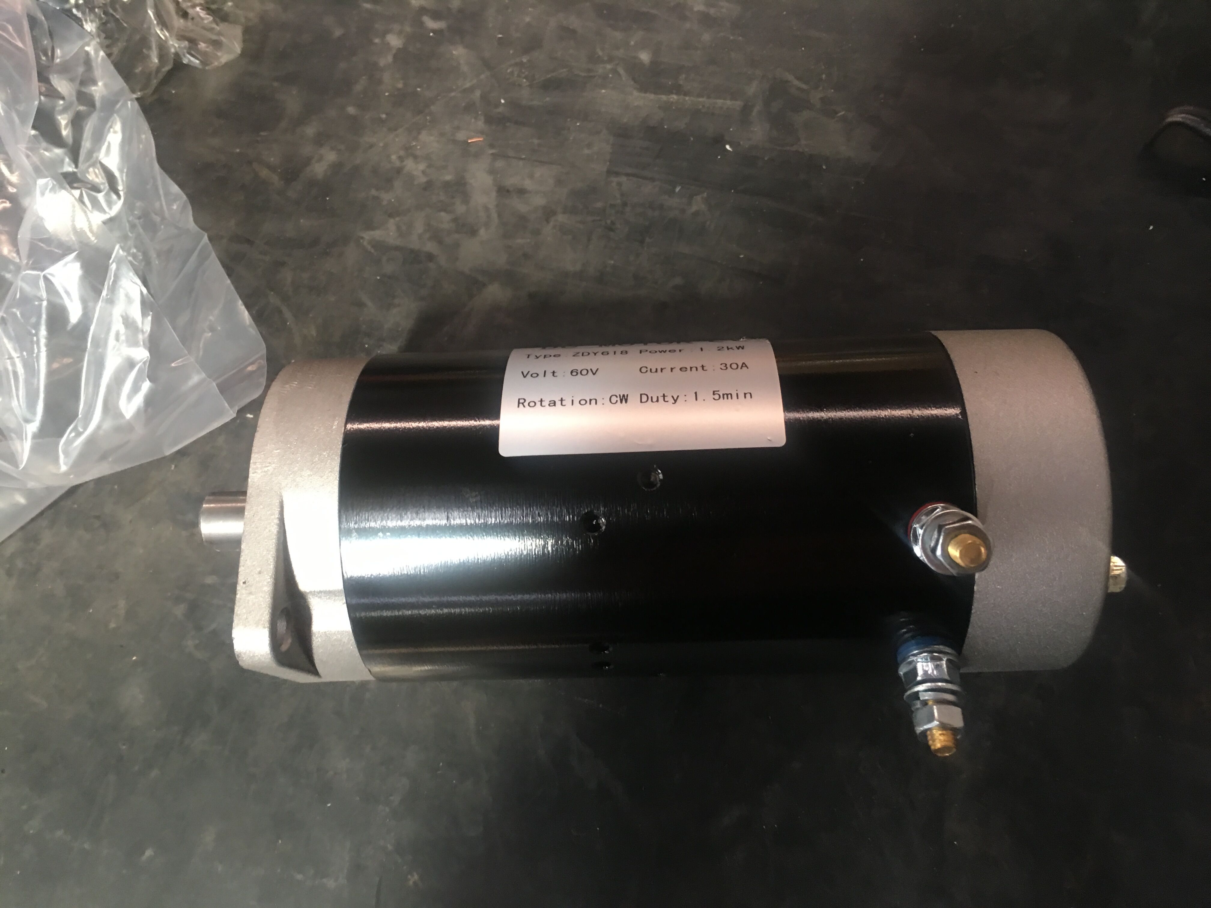 Three-wheeled motorcycle electric vehicle electronically controlled hydraulic dump power unit motor 12v48v60v72V800W1 2KW