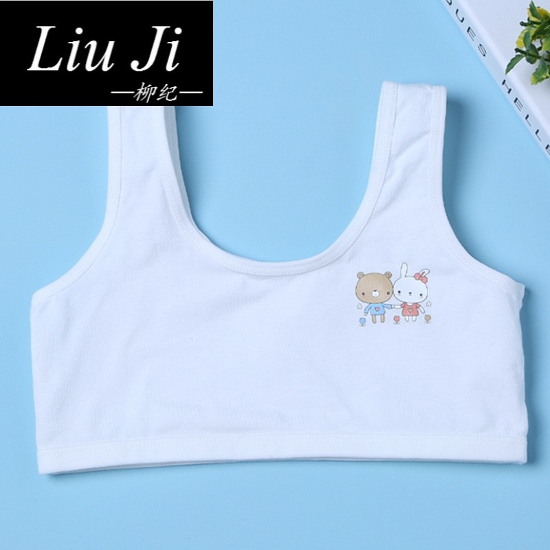 Liu Ji children's underwear female bra 10-12 year old girl vest cotton 9-13-15 small luxury girl