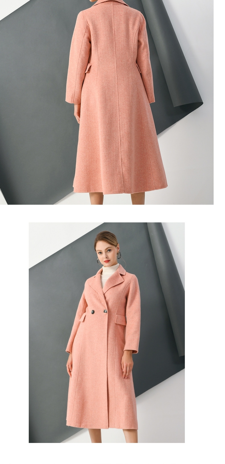 Mùa thu và mùa đông mẫu áo khoác cashmere nữ hai mặt châu Âu và Mỹ - Áo len lót đôi áo khoác nhung tăm nữ