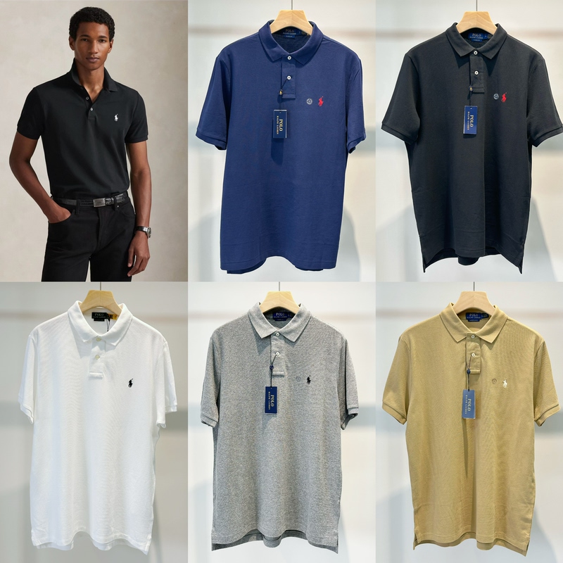 Polo Ralph Lauren Two-Button All-Cotton Horse Logo Turn-Down Collar Short-Sleeve Polo Shirt Polo Ralph Lauren Two-Button All-Cotton Horse Logo Turn-Down Collar Short-Sleeve Polo Shirt