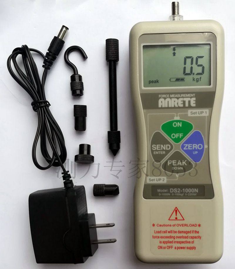 DS2 digital display push-pull force meter Pull pressure tester Handheld portable dynamometer can be connected to an external analog signal plc