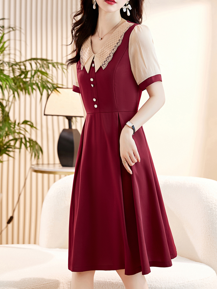 2025夏季显瘦短袖连衣裙中长款穿搭神器来了！