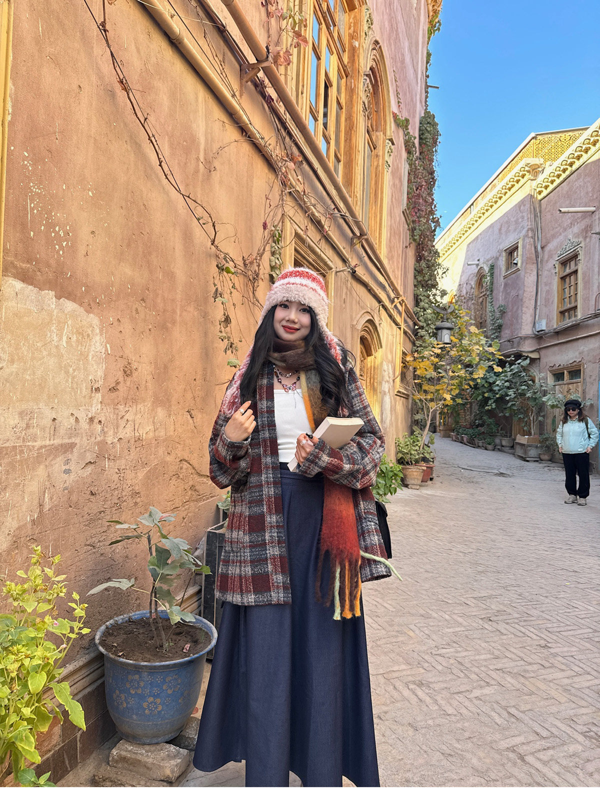 китайский костюм 梦唐记时光线条大码汉服胖mm改良高端加肥加大秋冬飞机袖八破裙
