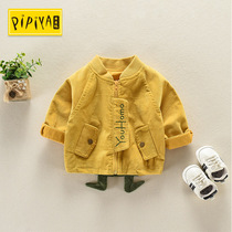 Baby autumn coat Boy 0 a 1-3 years old cartoon windbreaker Corduroy childrens autumn baby top clothes spring and autumn