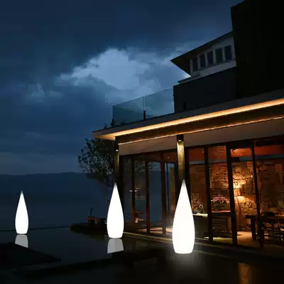 LED glowing water drop lights colorful landscape courtyard floor lamp hotel wedding guide Street Lights outdoor activities decorative lights