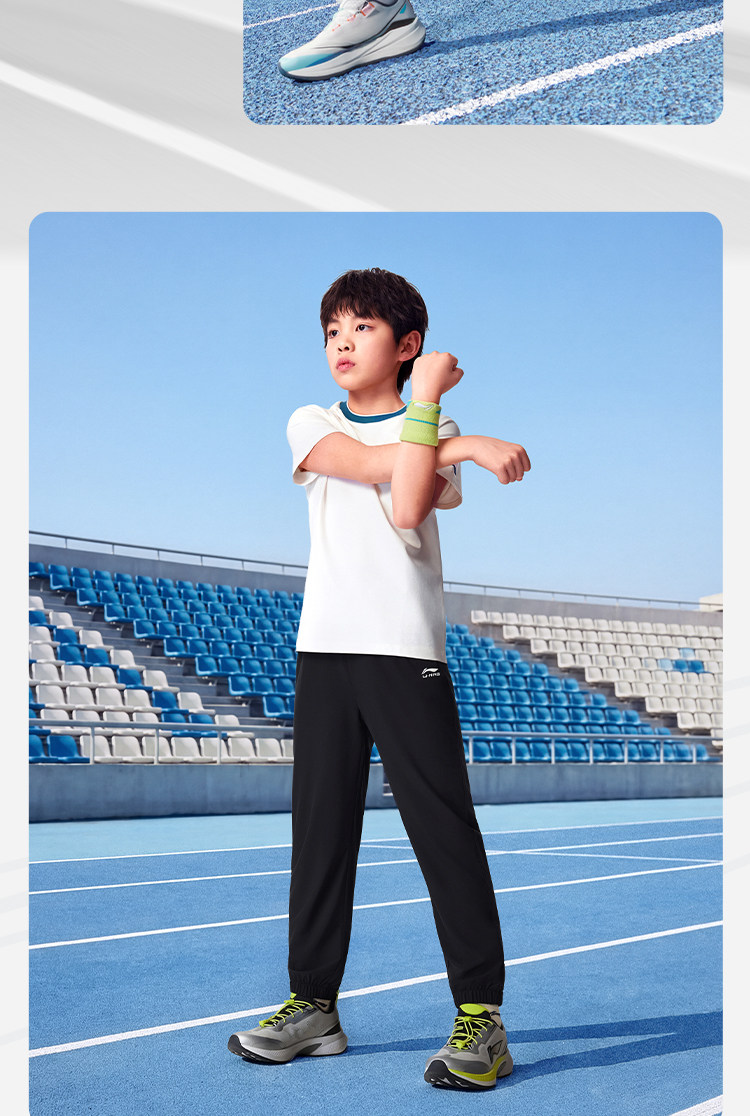 李宁儿童自在裤秋款长裤男童加绒裤子2026新款女童装青少年运动裤 — 27