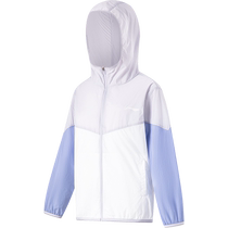 Ice sensation) Li Ning sunscreen clothing light and thin jacket male and female child clothing 2024 new summer slim fit big child sports windsuit