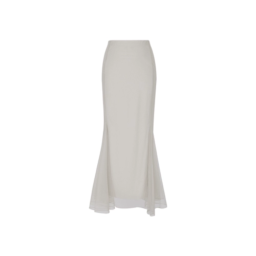 致知 Шифоновая приталенная дизайнерская белая юбка для отдыха, рыбий хвост, 2024 года, тренд сезона