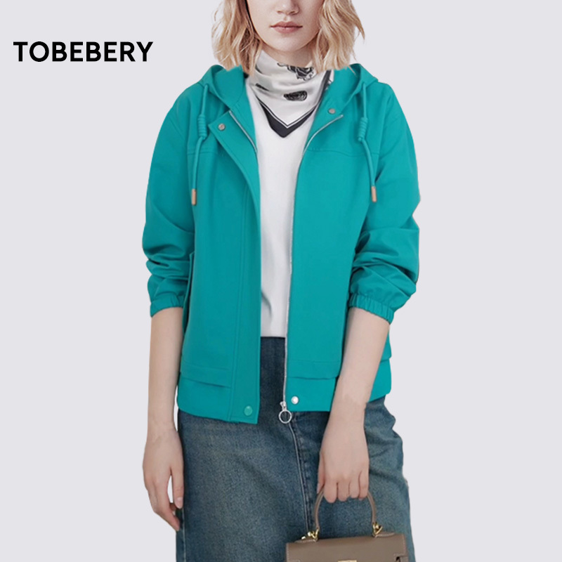 [Xiaowen X Shenzhen Old Friend] Casual and Simple Drawstring Hooded Short Jacket for Women in Spring