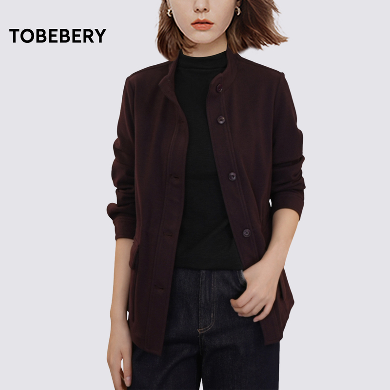 【Xiaowen Sisters X Shenzhen Tob】Barn-Style Versatile Stand-Up Collar Adjustable Elastic Drawstring Long-Sleeve Thick Coat