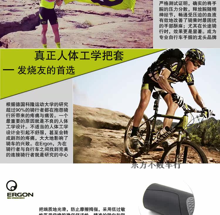 Poignées de vélo ERGON - Ref 2353786 Image 3