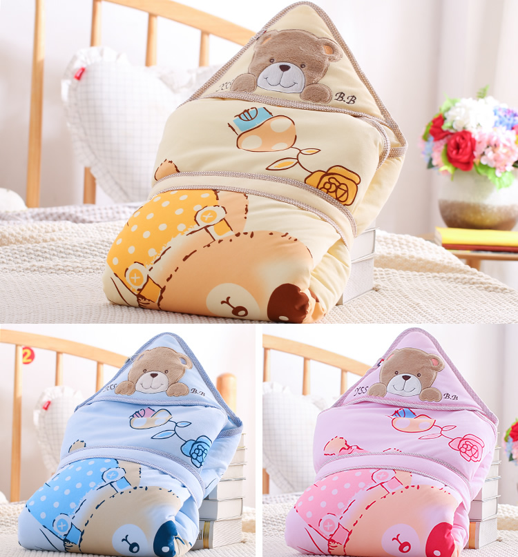 Baby Shu Shuang Tthicker newborn bag by birth house First baby Hug quilt Thickened Dual-use pure cotton spring autumn and winter 0-6