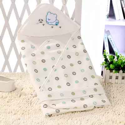 Spring, summer and autumn baby thin single-layer cotton thick coated cotton quilt newborn baby products bag single towel blanket