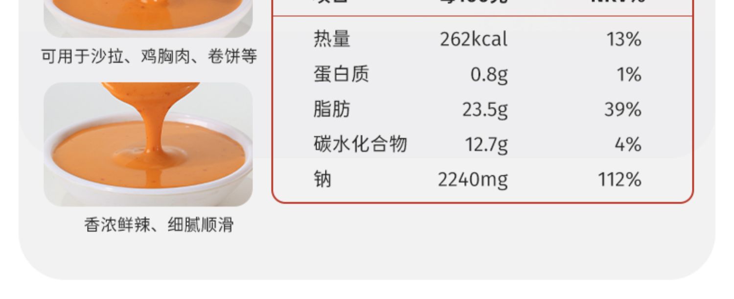 【鲨鱼菲特】0脂轻卡油醋汁300ml