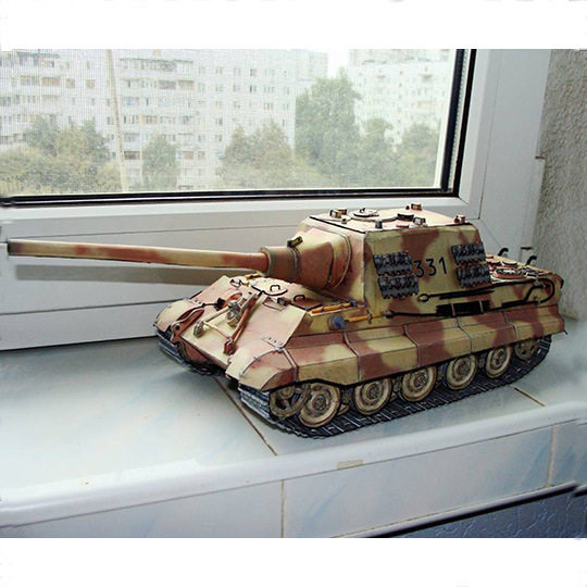 1:25 German Tiger Tiger Heavy Tank Destroyer Paper Model World of Tanks Tiger Tiger TD Manual DIY