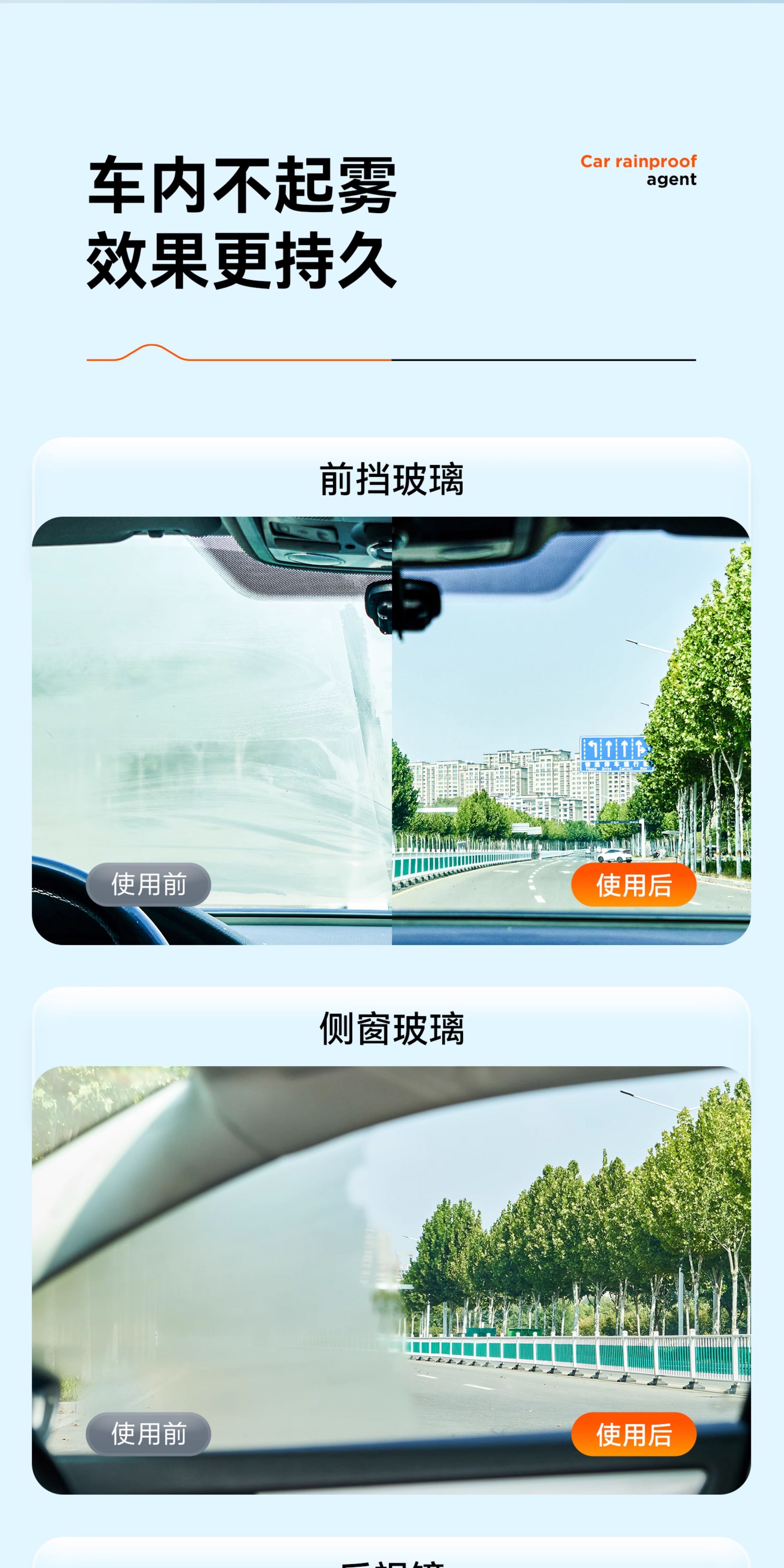 Anti-Freeze Car Glass Water, Anti-Rain Spray, Anti-Fog Agent, Long-Lasting Anti-Freeze and Defogging Magic for Car Windows, Large Capacity