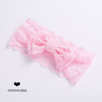  Baby hair band Baby hair accessories Princess soft lace bow head flower summer thin baby fontanelle hair accessories