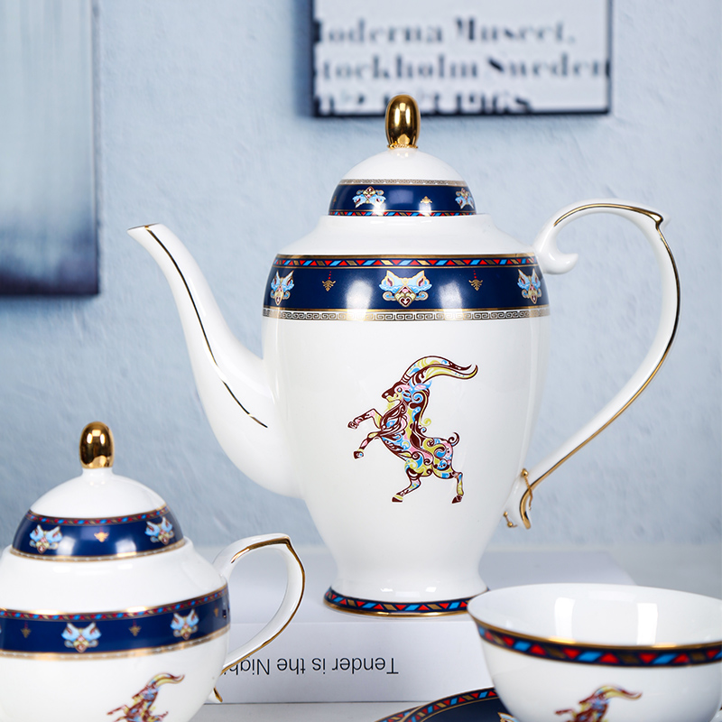 The View of song dynasty jingdezhen north European style afternoon tea set suit small key-2 luxury suit palace set of coffee coffee cups and saucers