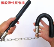 Cao su Nunchaku Đàn hồi Nunchaku Bold Chuỗi cung cấp Sponge Log Steel Double Click Stick Thiết bị võ thuật - Taekwondo / Võ thuật / Chiến đấu