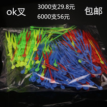 Transparent disposable fruit fork color fruit fork OK fruit fork fruit fork plastic fruit sign Food Fork