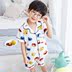 Childrens đồ ngủ mùa hè ngắn tay bông mô hình mỏng cô gái công chúa bé vừa boy phim hoạt hình quần áo nhà thiết. 