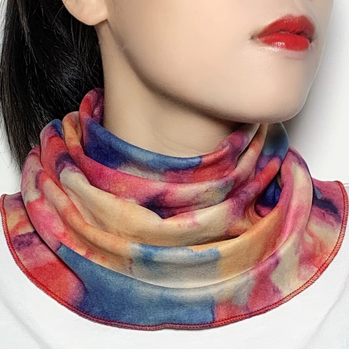 Демисезонный утепленный шарф, бархатный шарф-платок, универсальный модный фальшивый воротник, с защитой шеи