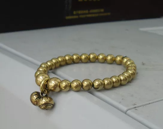 Brass copper bracelet, pendant, 6mm