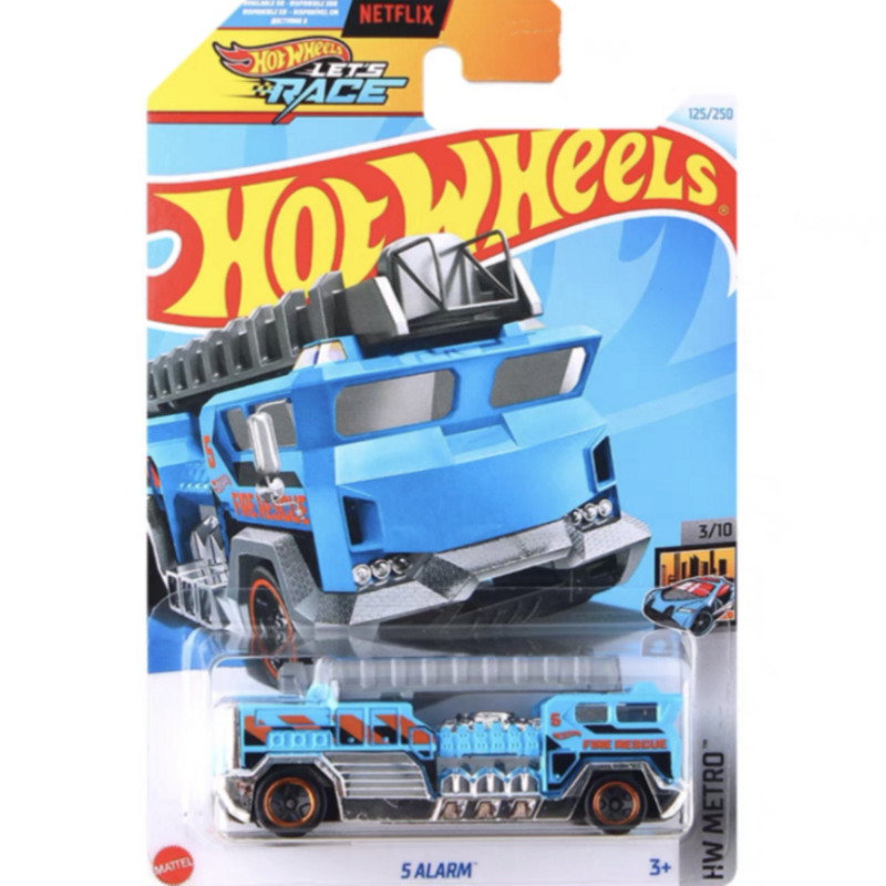 Hot Wheels Fire Truck 5 Alarm Alloy Car Model
