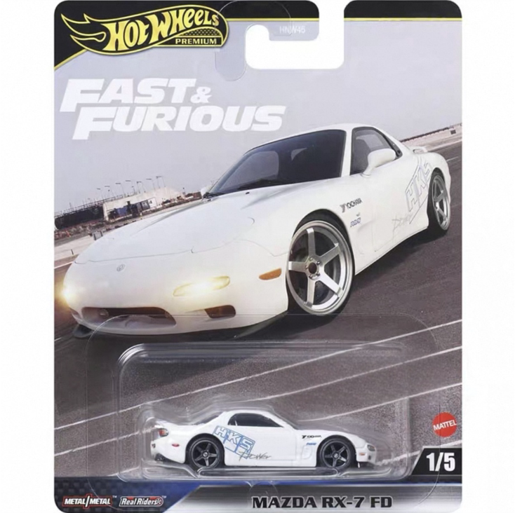 Hot Wheels Fast and Furious Series Mazda Mazda Rx-7 Fd 1:64 Alloy Car Model