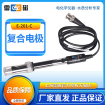 Shanghai Lei Magnetic E-201-C composite PH electrode 65-1C glass PH sensor E-201F probe E-301F
