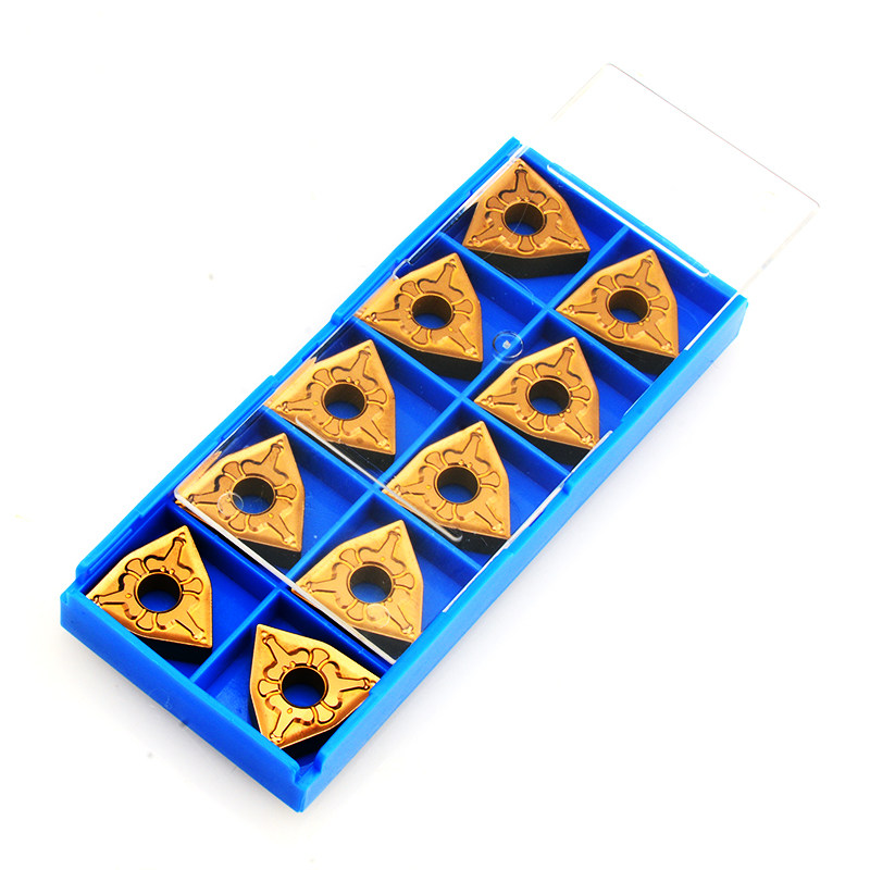 WNMG080404 08 12 steel peach-shaped car blade outer circle triangle rough turning head machining Q235 A3 steel