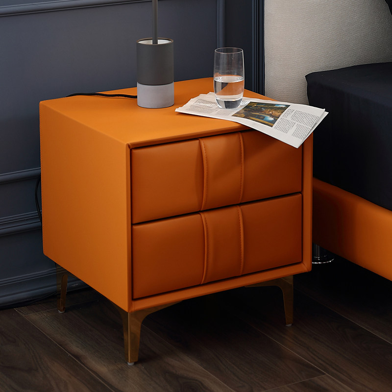 Bed Head Cabinet Ins Wind Bedroom Containing Cabinet Minima Modern Little Nordic Light Lavish Mini Solid Wood Net Red Storage Side Cabinet