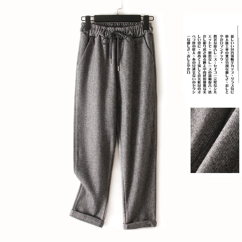 European and American big brands Export foreign trade You that stock Bull Goods Cut and Withdrawal Cabinet Thickened Hair Kharen Pants 90% Smoke Pipe Pants