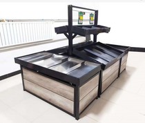 Resin stainless steel fruit and vegetable rack supermarket fresh shelf fruit and vegetable rack boutique fruit store shelf fruit and vegetable rack