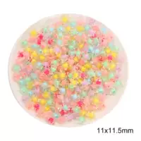 Прозрачная пятиконечная звезда 11мм примерно 83 шт.