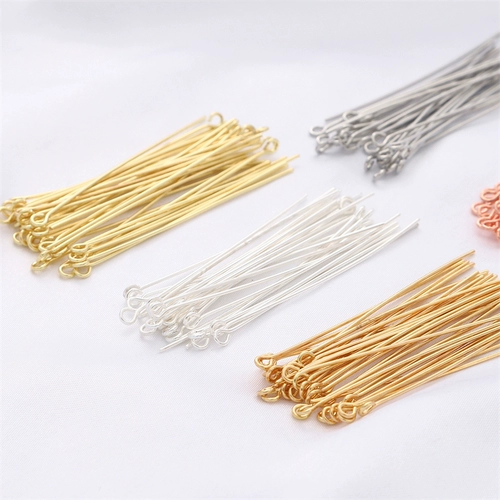 Игла для бисера ручной работы, китайская шпилька, серьги, аксессуары, 14 карат, 18 карат