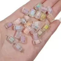 Прозрачный цилиндр с цветным покрытием 12х7мм 50 шт.