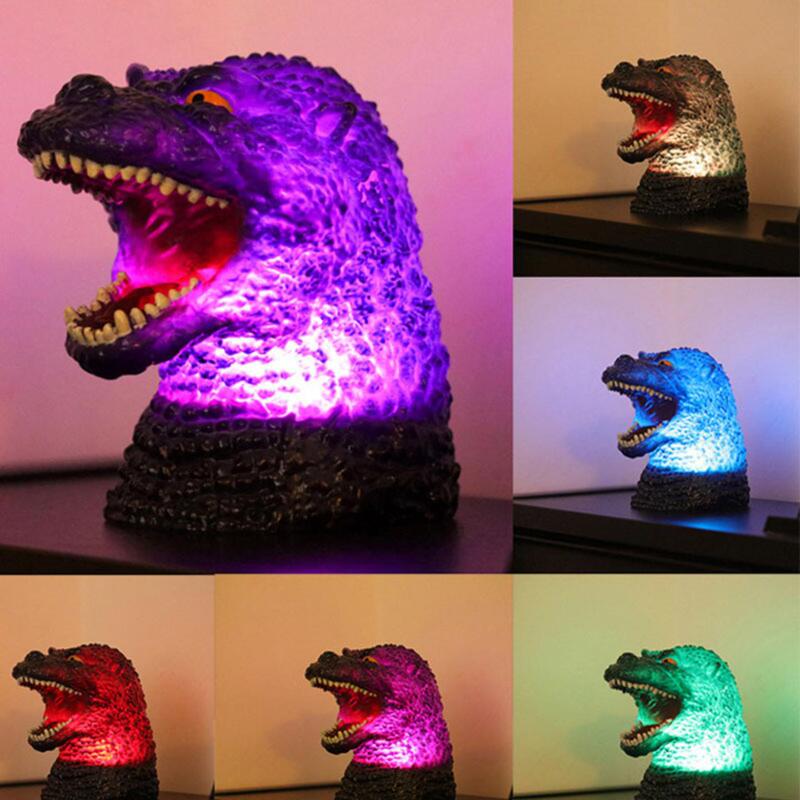Godzilla Silicone Colorful Night Light Model Dinosaur Monster Tap-On Desk Lamp Children's Night Light