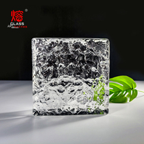 Square Glass Brick Solid Crystal Brick Double-sided Ice Textured Glass Bricks 150 Squared Brick Mesh Red Partition Wall Background Wall