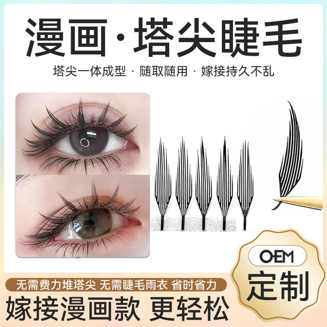Cartoon-Style Tapered Eyelash Extensions, Camellia Fairy Lashes, Ultra-Soft Tapered Wet Eyelashes, Exclusive for Beauty Salons