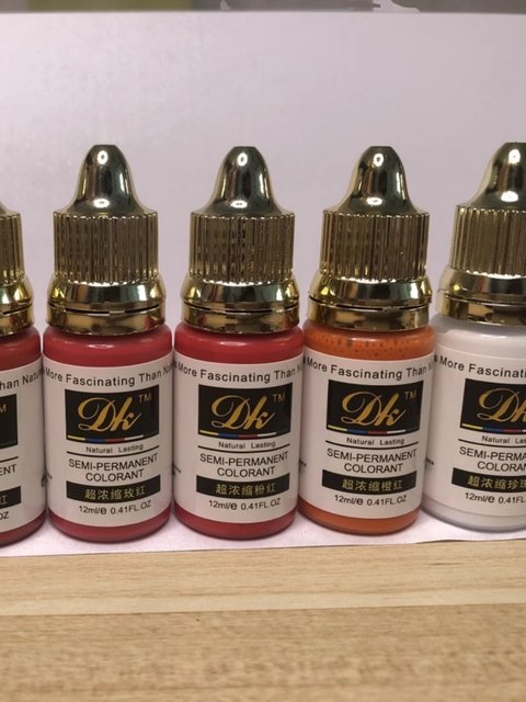Dk Tattoo Ink Semi-Permanent Matte Eyebrow Color Ultra-Concentrated Pure Plant-Based Eyebrow, Eye, and Lip Color Imperial Black Eyeliner Easy to Apply