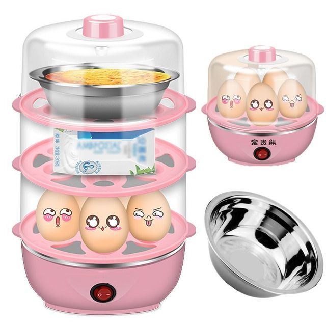 Automatic power-off egg cooker multi-functional large-capacity egg steamer household mini boiled egg custard machine breakfast artifact