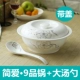 Jane Eyre King size với nắp bát súp sáng tạo nồi gốm nồi súp nồi lớn bát súp bộ đồ ăn đặc biệt bộ bát đĩa sứ cao cấp