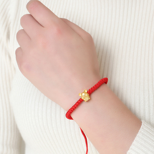 【天猫暖春战疫】实心999金鼠手链