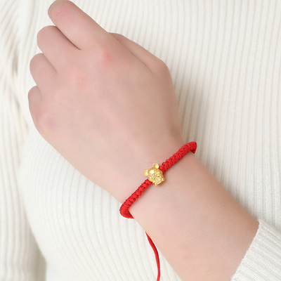 【天猫暖春战疫】实心999金鼠手链