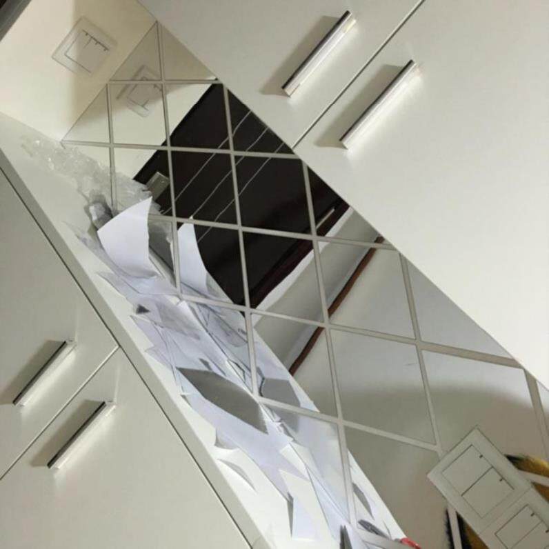 Ktv three-dimensional mirror wall stickers box stairs to expand the sense of space window home bedroom bedside wall stickers home improvement