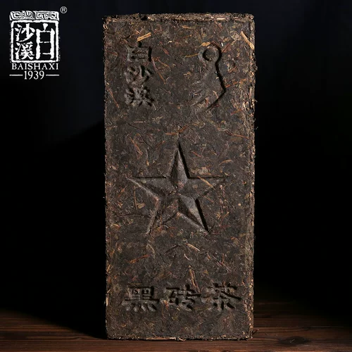 Хунаньский чай Anhua Black Tea 2011 старый черный черный кирпичи Baishaxi Новый год традиционный длинный кирпич 1,6 кг