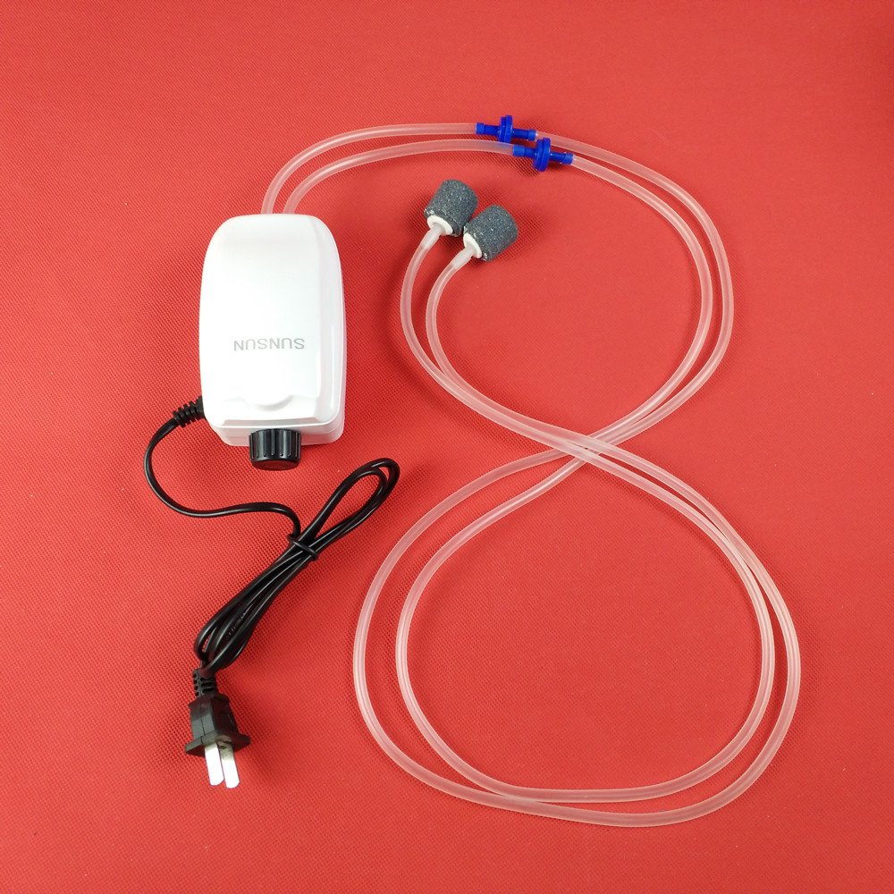 Senson Adjustable Mute Fish Tank Fish Oxygenation Pump Mini Aerator Twin Bore Oxygenation Oxygen Aerator Oxygen Pump